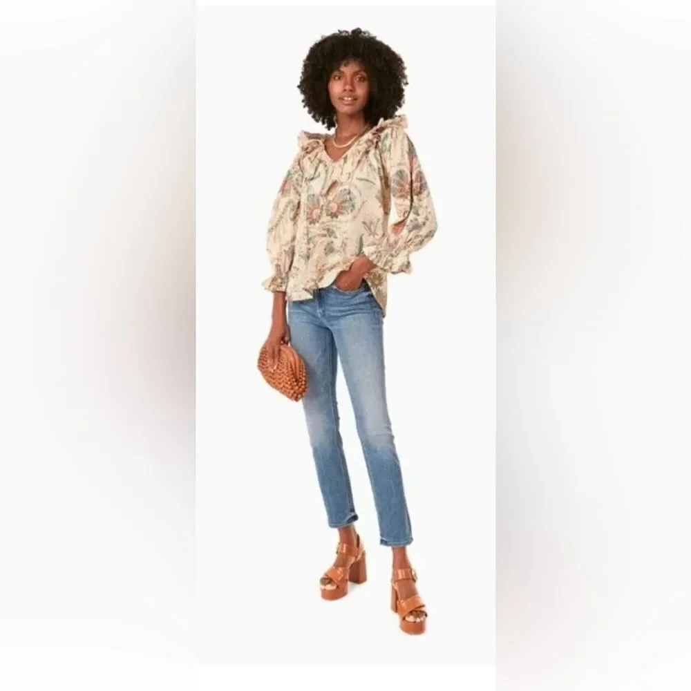 Tuckernuck’s Mille Versailles May Top Blouse, size M